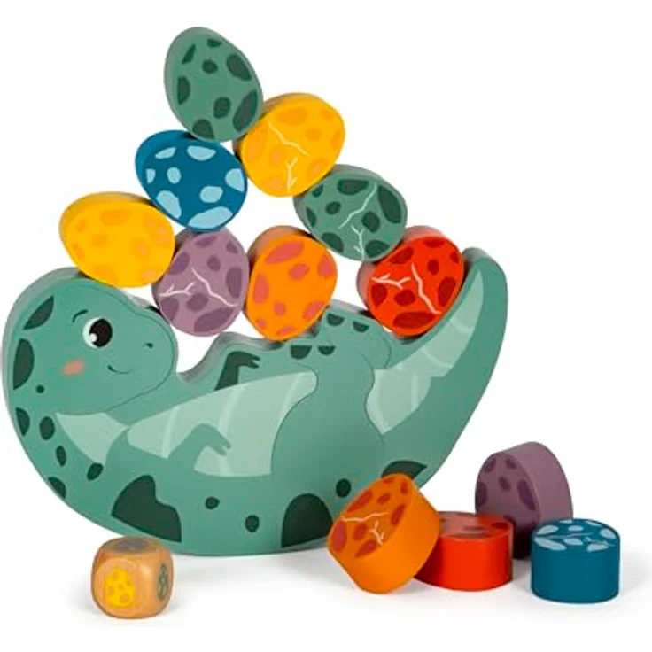 Small Foot - Wooden Balance Game Dino, 14-teiliges Brettspiel für Kinder – Bild 1