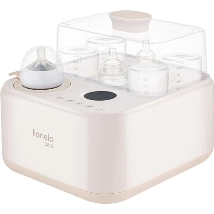 Lionelo SteamUp 3in1 Sterilisator für Babyflaschen, Dampfsterilisator mit Trockner & Flaschenwärmer, 99,99% Keimreduktion, Touchpanel, Abschaltautomatik, BPA-frei, für 4 Flaschen – Bild 1