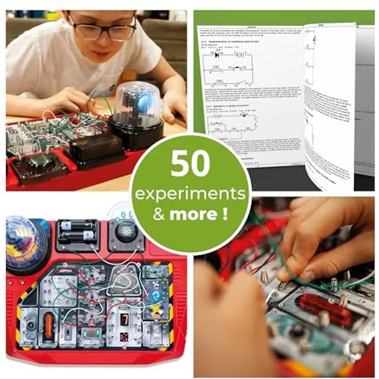 Velleman Elektronik-Projektset für Kinder ab 8 Jahren, 50 spannende Experimente, Sicherheitsdesign, fördert STEM-Lernen und Problemlösungsfähigkeiten – Bild 3