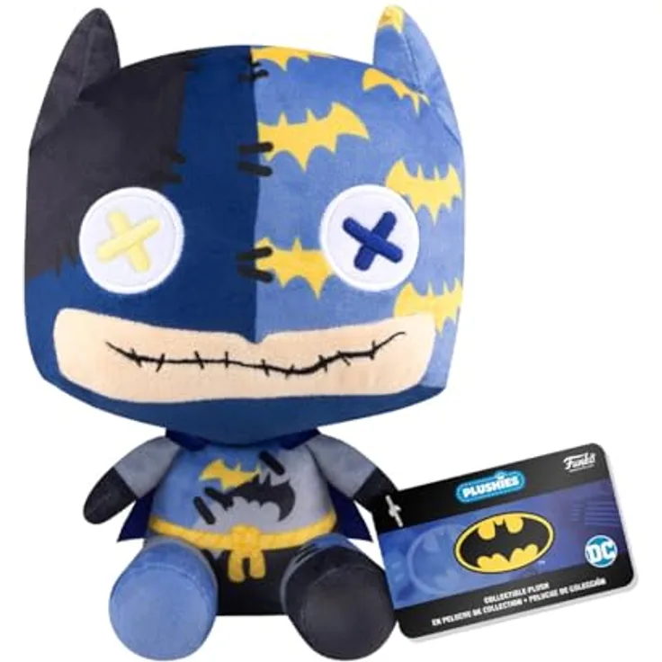Funko Pop! Plush: Patchwork - Batman - Plüschtier, ca. 17,78 cm, offiziell lizenziert von DC Comics, ideales Geschenk für Kinder und Erwachsene