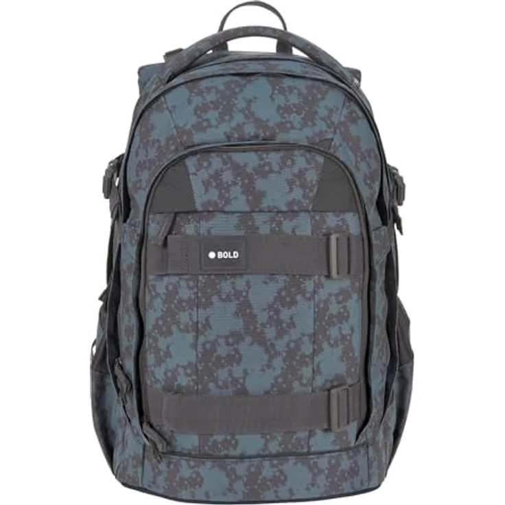 LÄSSIG BOLD Lässig Schulrucksack Bold Spots Blue, ergonomisch, höhenverstellbares Rückenteil, 30 l Volumen, mit Reflektoren, schmutz- und wasserabweisend, aus 100% recyceltem Polyester – Bild 1