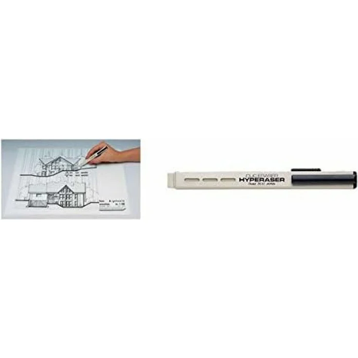 PENTEL Radiergummi Nachfüllpackung für Clic Eraser Hyperaser, 12 Stück, silberfarben