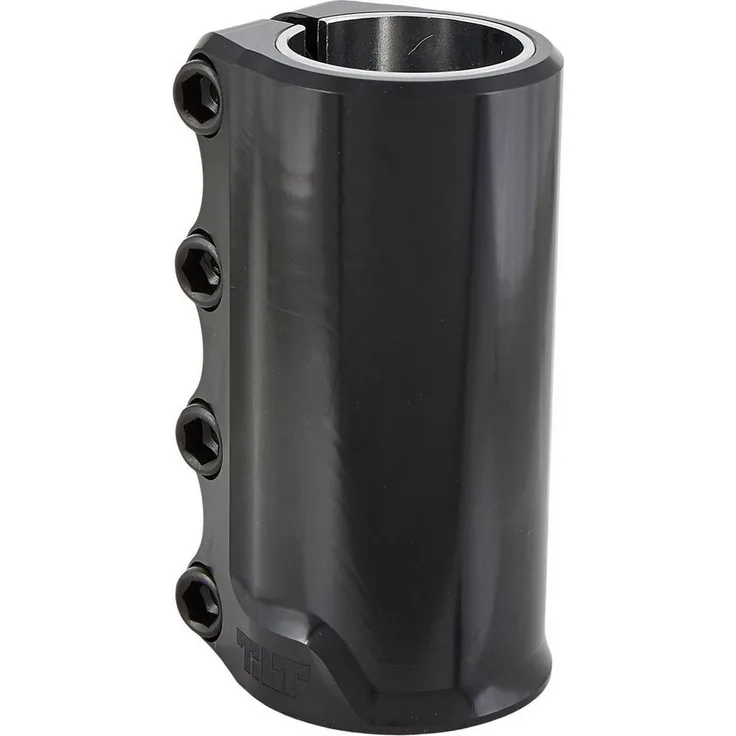 Tilt Tilt Rigid SCS Stunt-Scooter Clamp 32/35 Schwarz - Extrem kräftige Quad-Clamp mit SCS-Compression, Aluminium, inklusive Shim und Bolzen, Innendurchmesser 32/35mm