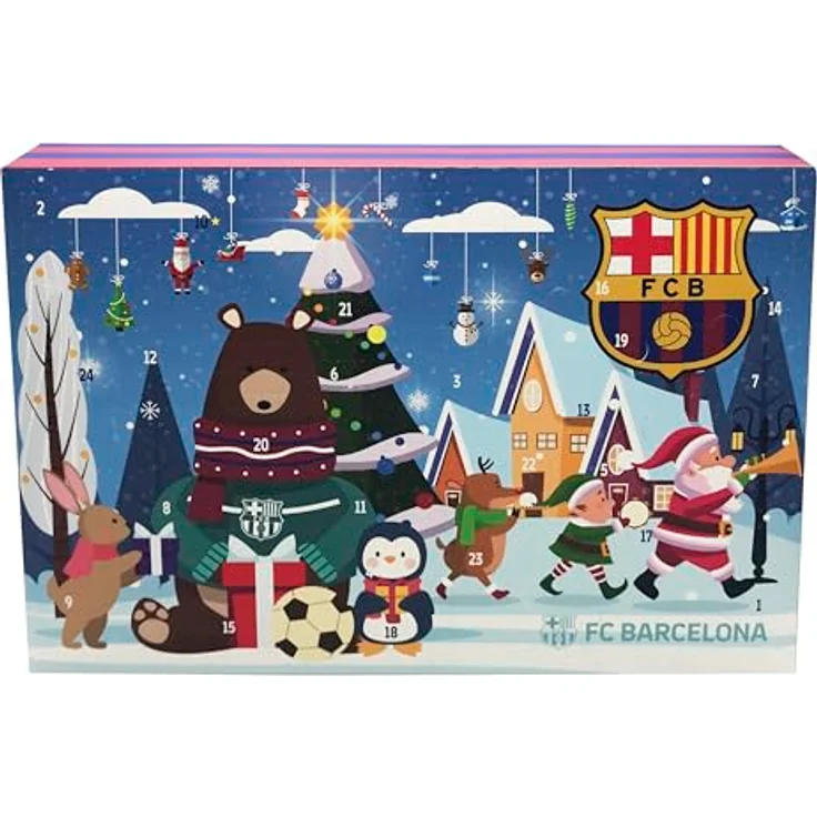 CYPBRANDS FC Barcelona Adventskalender, 24 Überraschungen mit Spielzeug und Aktivitäten, offizielle Marvel-Lizenz, Kindergeschenk für Weihnachten – Bild 1