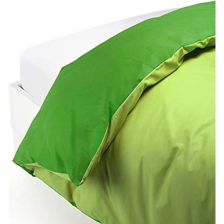 Caleffi Bettbezug aus Baumwolle für französisches Bett, Grün, 100% italienisches Design – Bild 2