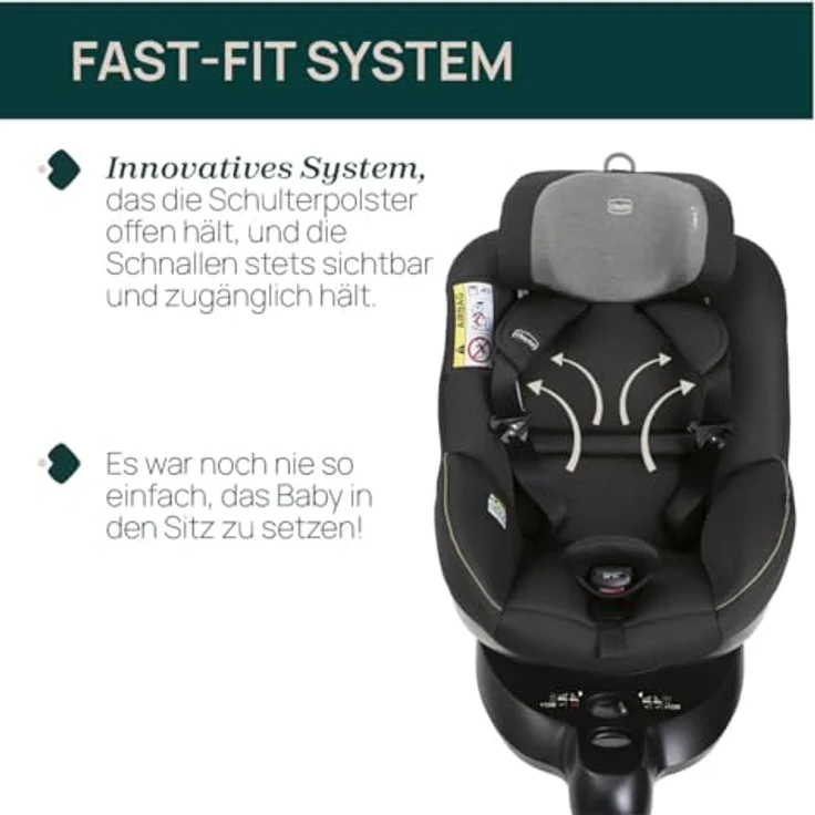 Chicco Seat105 I-Size, 360° drehbarer Autositz mit 6 Positionen, ISOFIX, inkl. Verkleinerer, Gruppe 0/1, für Kinder von 40-105 cm, zugelassen nach ECE R129/03 – Bild 3