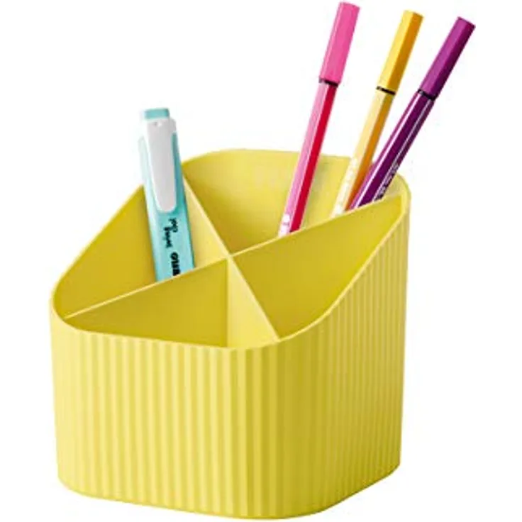 HAN Schreibtischköcher Re-X-LOOP – say yes to 100% recycled, modernes, junges Design für alle Schreibtischutensilien, gelb, 17238-915