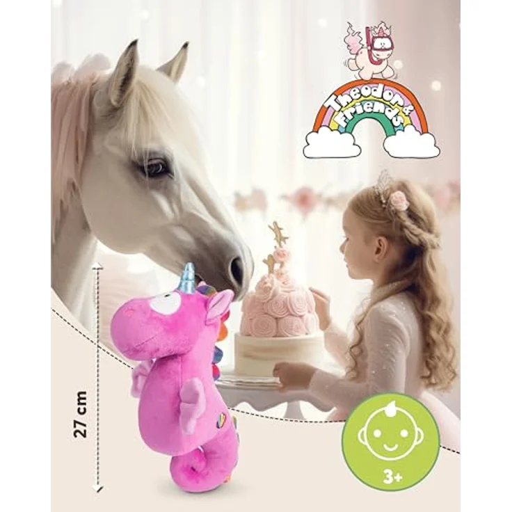 NICI Kuscheltier Seepferdchen Laguna Rainbow 45cm - Kuscheltier mit nachhaltigem Plüschfell, umweltfreundlich, Geschenk für Kinder - 49709 – Bild 2