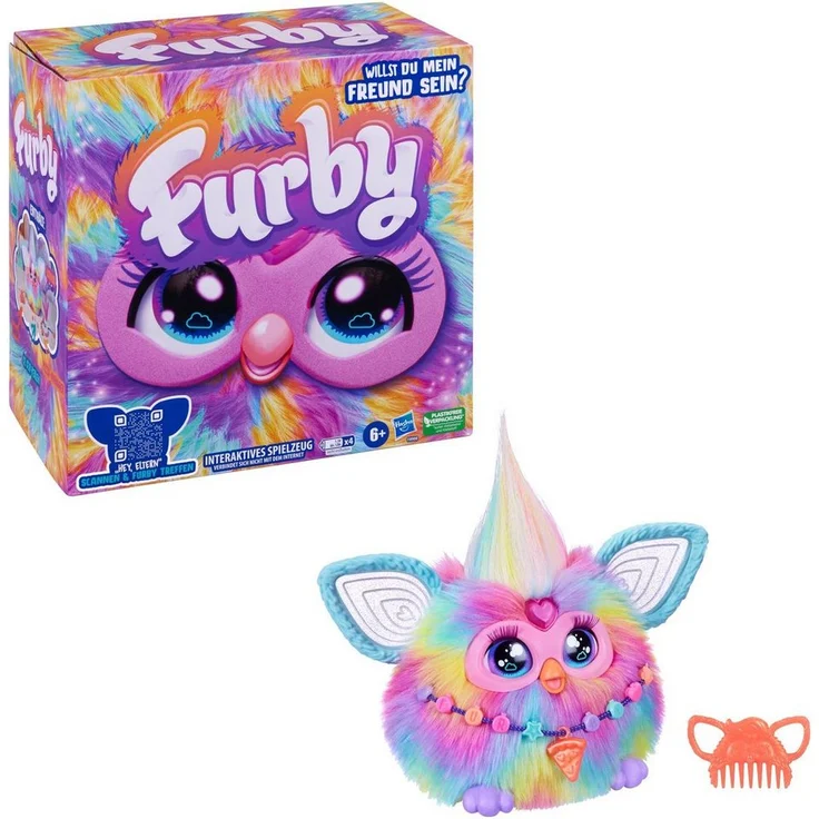 Hasbro Plüschfigur Furby, Farbmix, interaktives elektronisches Spielzeug mit über 600 Sätzen und 5 Spielmodi