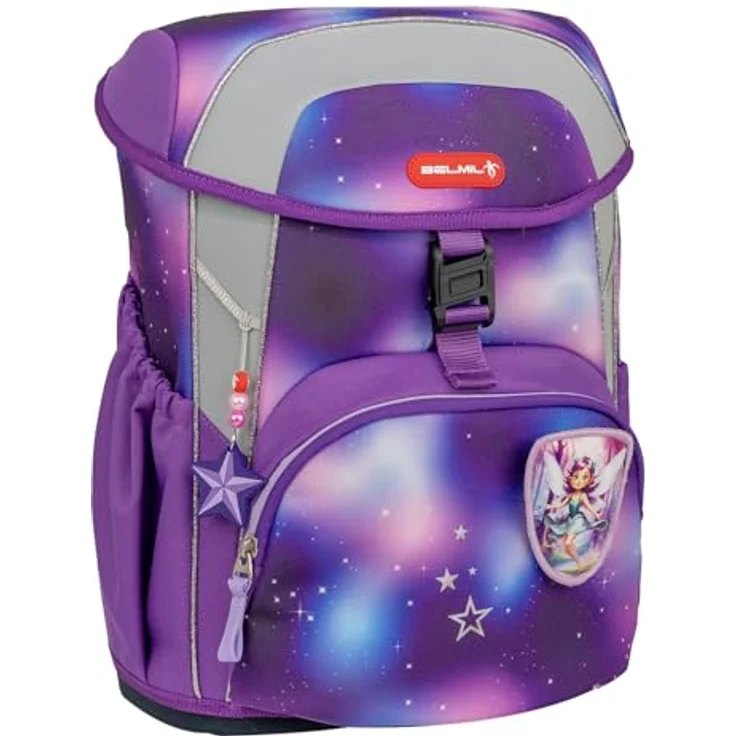 Belmil Maxi Schulranzen Set 5-teilig mit Brustgurt (405-83/AG/S) (Shining Fairy), Leichter wasserabweisender Schulranzen für Grundschüler, 22 L, ergonomisch designiert – Bild 5