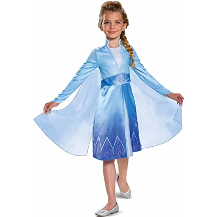 Disney Official Classic Frozen Elsa Dress Up for Girls, Frozen Dress costume Kids, Princess Costumes for Girls Fancy dress Outfit, costumes for Girls S – Bild 1