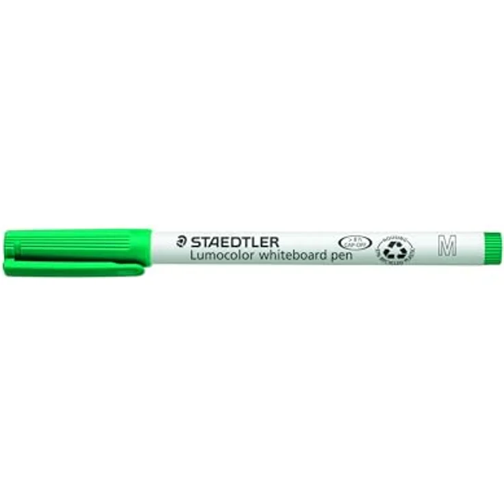 STAEDTLER Lumocolor Whiteboard Marker, grüner Filzstift mit 1,0 mm Rundspitze, 8h CAP-OFF und trocken abwischbar – Bild 2
