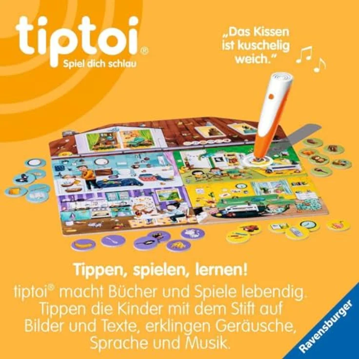 Ravensburger tiptoi® Spiel - Mein Zuhause, Entdeckungsspiel für Kinder mit interaktivem Zubehör und vertrauten Wohnumgebungen – Bild 5