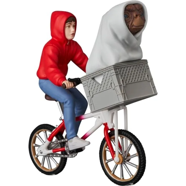 MEDICOM TOY E.T. & Elliott mit Fahrrad, Ultra Detail Figur aus dem Film von 1982