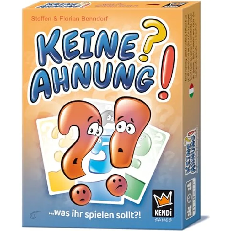 KENDi GAMES Keine Ahnung - Kartenspiel mit einfachen Regeln, vielseitigen Spielelementen, kompakt und familienfreundlich