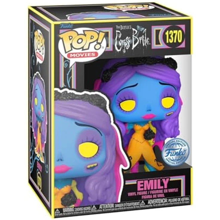 Funko POP! & Tee: Corpse Bride - Emily - Schwarzlicht - Vinyl-Sammelfigur - Geschenkidee - Kurzärmeliges T-Shirt - Schwarz - S – Bild 3