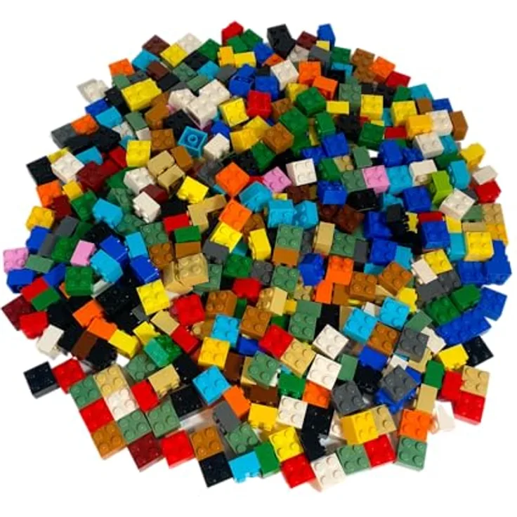 Stein-Experte Lego® 2x2 Classic Basic Steine, 100 Stück in bunten Farben - Hochwertige Klemmbausteine für kreative Bauvorhaben
