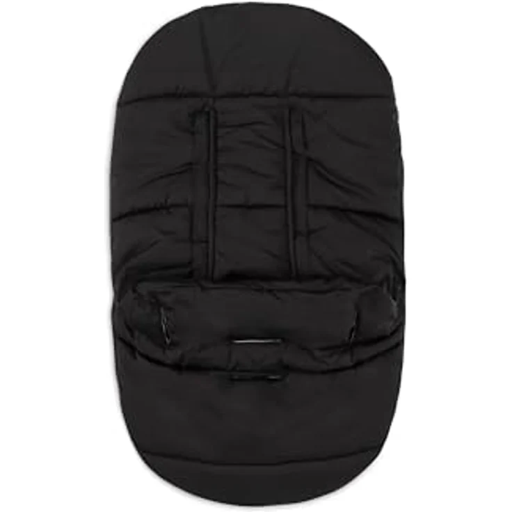 Jollein Fußsack Puffed - Schwarz - Für Babyschale Kinderautositz Gruppe 0+ und Kinderwagen - Teddy Futter - Kapuze mit Druckknöpfen - Waschmaschinenfest bei 30° – Bild 3