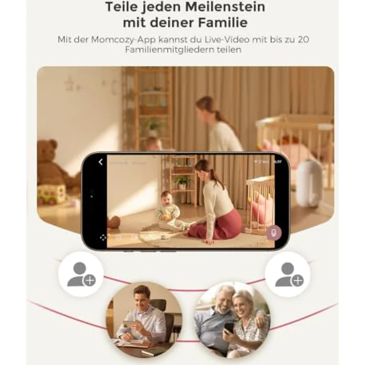 Momcozy BM04 Babyphone mit Kamera, 5 Zoll WLAN Baby Monitor mit Gefahrenzonen-Alarm und intelligenter Bewegungserkennung – Bild 5