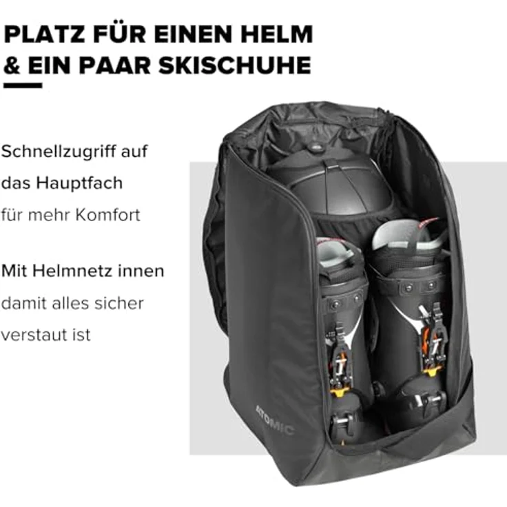 Atomic Skitasche BOOT & HELMET BAG BLACK BLACK/ mit Belüftungslöchern und schmutzabweisendem Boden – Bild 3