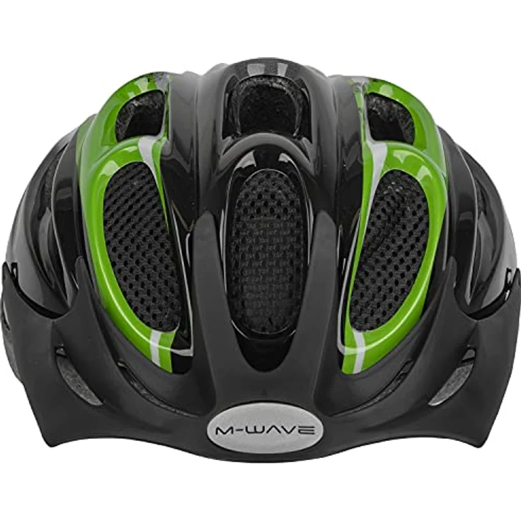 M-Wave Unisex-Adult Mamba Fahrradhelm, schwarz, 53-57 cm - Microshell Oberschale, 11 große Belüftungsöffnungen, aufsteckbares Visier – Bild 2