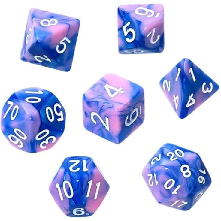 Knochen-Set REBEL RPG - Bicolor - Blau-Rosa