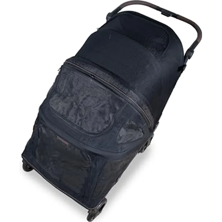 WONDERFOLD PFL Pet Large Premium Flat Fold Stroller, Tier-Buggy in Schwarz, Textil, 65x111x85 cm – Bild 7