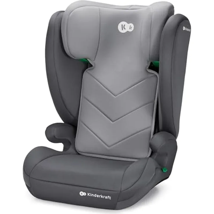 KinderKraft I-Spark, Kindersitz ECE R129/i-Size, 2-in-1 Sitzerhöhung, Höhenverstellbare Kopfstütze, Für Kinder 100-150 cm, Schwarz