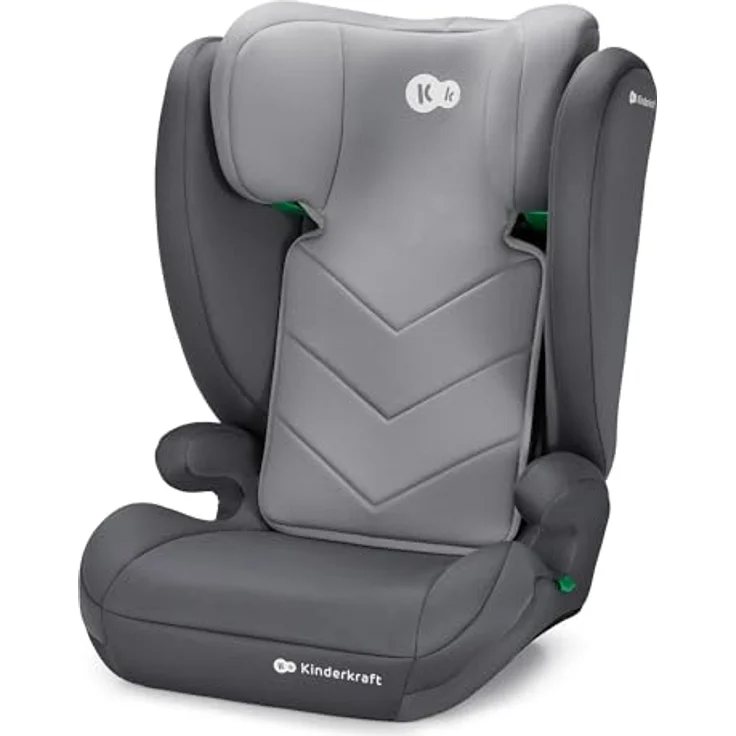 KinderKraft I-Spark, Kindersitz ECE R129/i-Size, 2-in-1 Sitzerhöhung, Höhenverstellbare Kopfstütze, Für Kinder 100-150 cm, Schwarz – Bild 1