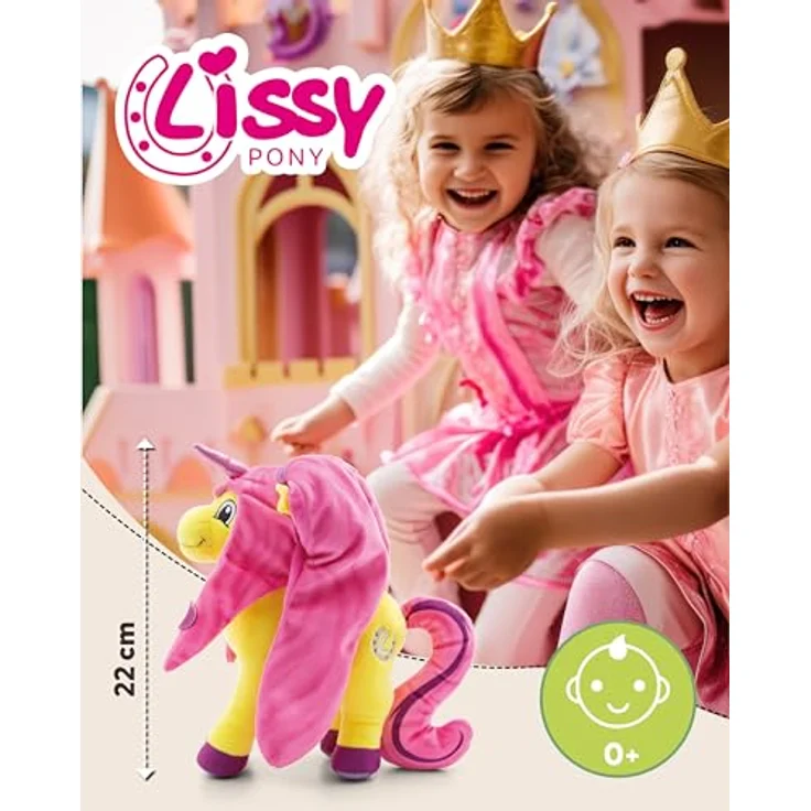 NICI Lissy PONY Einhorn Kuscheltier Dilara, 22cm, gelbes Plüsch mit pinker Mähne und Schweif, ideal zum Kuscheln und Spielen, tolle Geschenkidee - 49977 – Bild 2