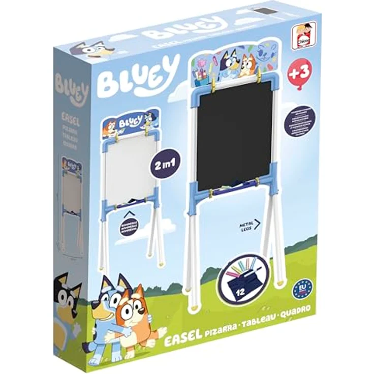 Chicos Doppelseitige Tafel Bluey, Maltafel 37 x 32 x 98 cm, kreativ und vielseitig – Bild 4