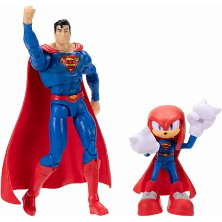 Sonic The Hedgehog DC x Sonic Knuckles als Superman Actionfiguren, Multipack mit 6,35 cm Knuckles und 12,7 cm Classic Superman, detailreiche Sammelfiguren mit 5 und 27 Gelenkpunkten – Bild 5