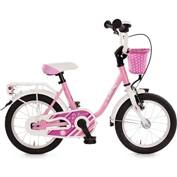 Bachtenkirch Kinderfahrrad "MY BONNIE" rosa/weiß, 1 Gang, mit Aluminiumfelgen und verstellbarem Sattel