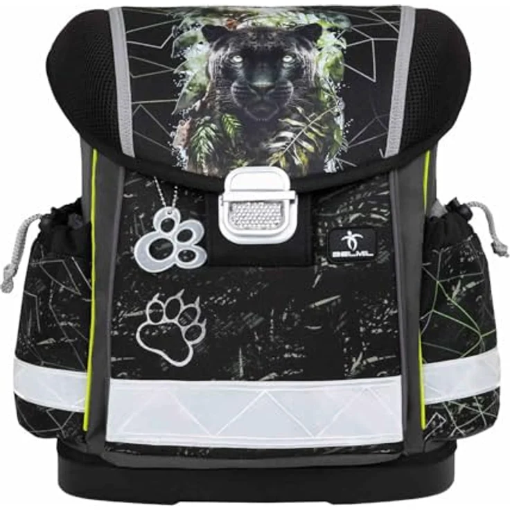 Belmil Classy Schulranzen Set 4-teilig (403-13/AG/S) (Black Panther 2), Ergonomisches wasserdichtes Schulranzen-Set mit Brustgurt, 19L, AGR empfohlen – Bild 3