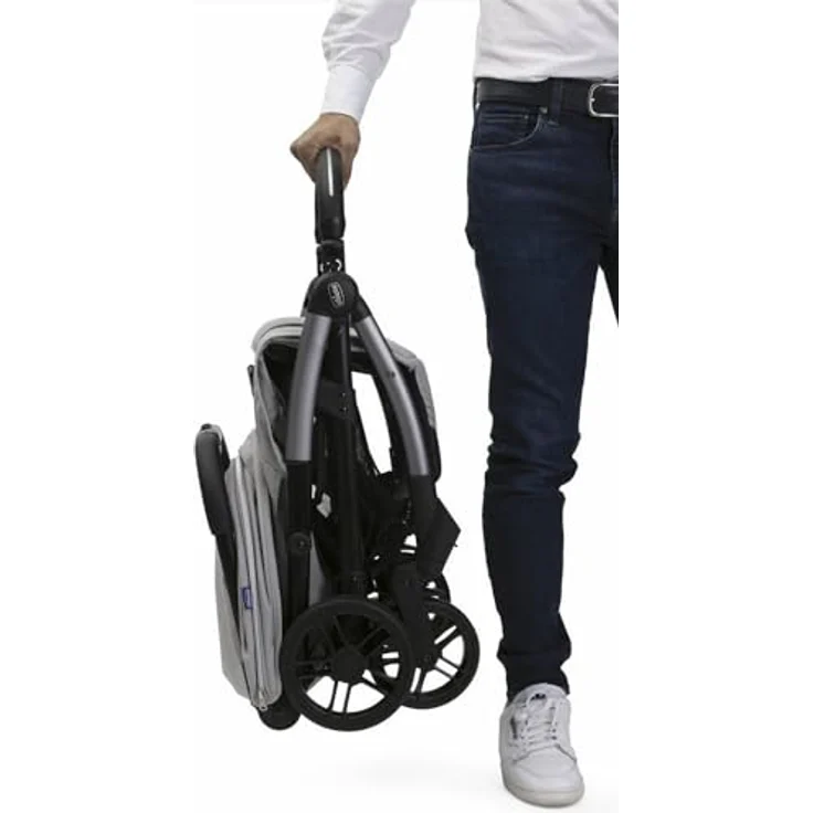 Chicco Goody XPlus Kinderwagen, Selbstfaltend mit High-End Wheels, Perlgrau – Bild 5