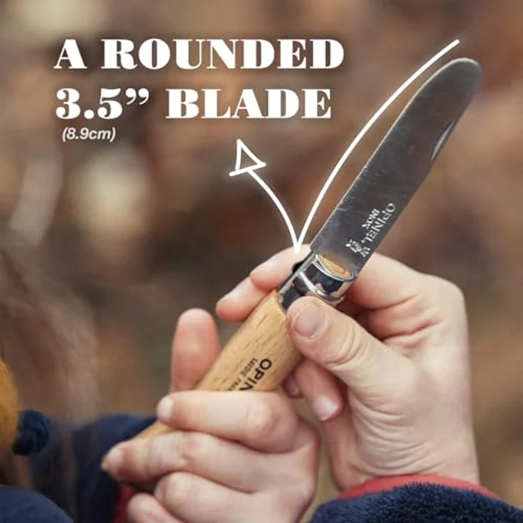Opinel No 07, Kindermesser, rostfrei, Buchenholz, verschiedene Farben – Bild 4