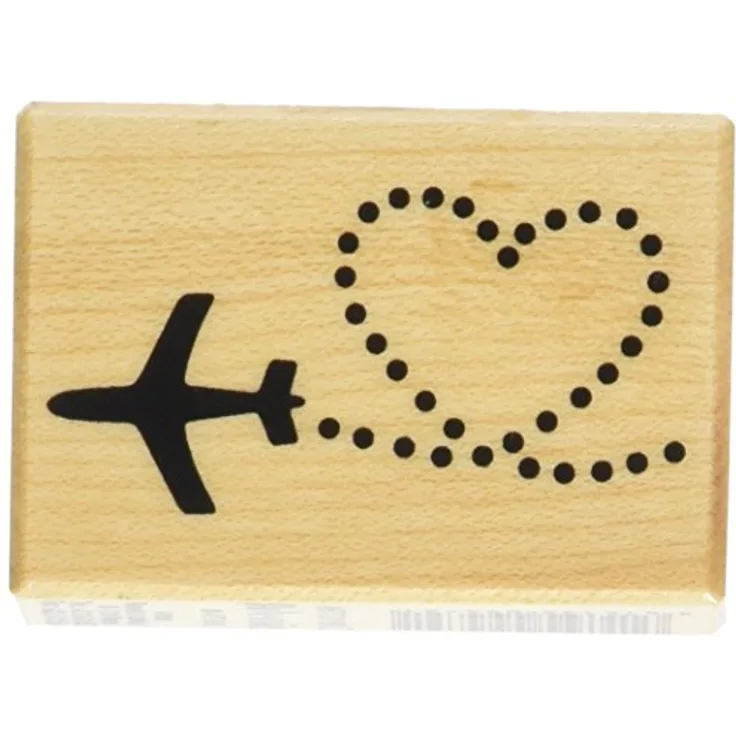 Artemio Holz Stempel - Flug + Herz