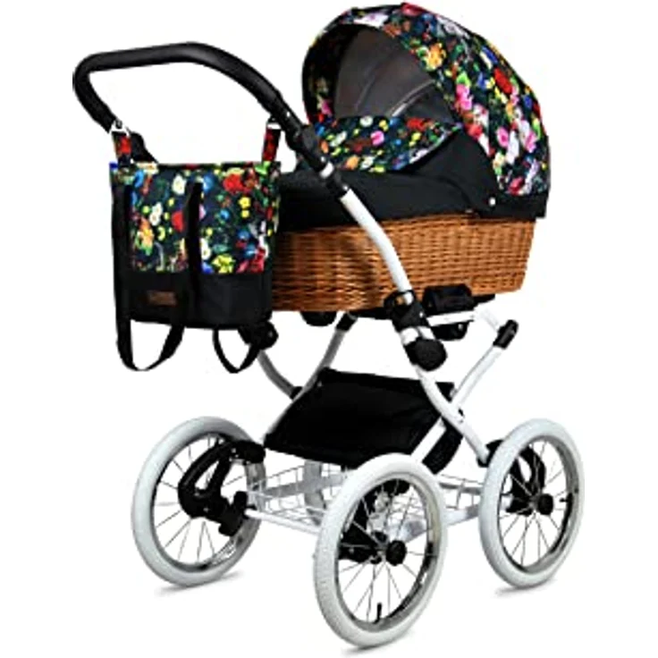 Babylux BabyLux ALU 2in1 Kinderwagen für Kleinkinder – Garden Flowers White Frame, Multifunktional, Elegant, Sicherheitsgeprüft, Nutzerfreundlich, Inklusive Zubehör – Bild 2