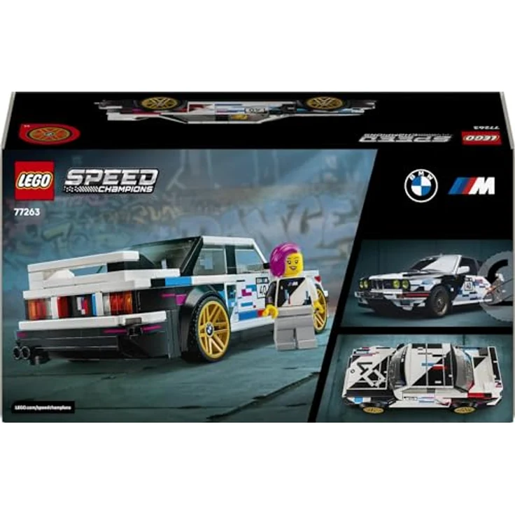 LEGO Speed Champions 77263 BMW M3 (E30) Bausatz, Mehrfarbig, 358 Teile, inkl. 1 Minifigur im BMW-Rennoutfit – Bild 8