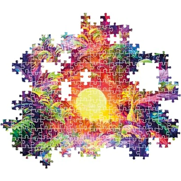 Clementoni 500 EL Compact Psychedelic Jungle Sunrise, 500-teiliges Puzzle mit detailliertem Motiv und nachhaltiger Verpackung – Bild 5