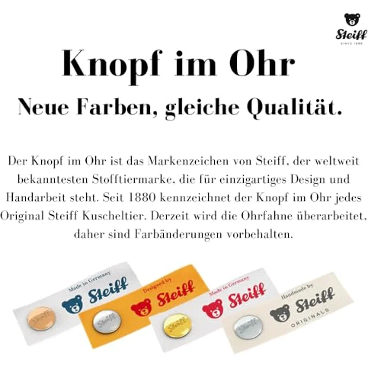Steiff Ben Teddybär DFB-Edition, 30 cm, beiges Kuscheltier mit Kunststoffaugen für Kinder, Spielkamerad und ideales Geschenk für Fußballfans – Bild 5