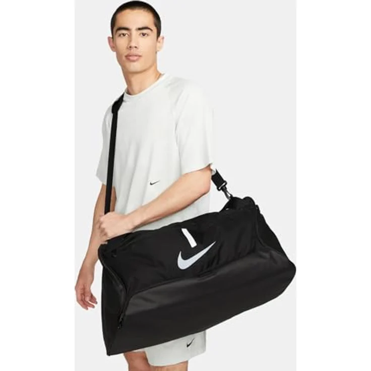 Nike Sporttasche NK ACDMY TEAM M DUFF BLACK/BLACK/WHITE, Strapazierfähiges Design mit vielen Fächern – Bild 10