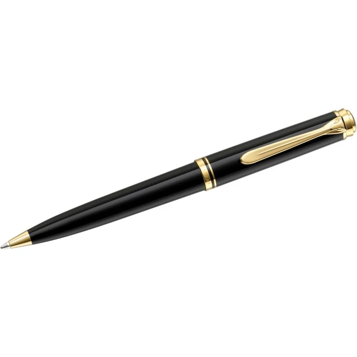 Pelikan Drehkugelschreiber Souverän K800, diamentbearbeitete Oberfläche, schwarz – Bild 1