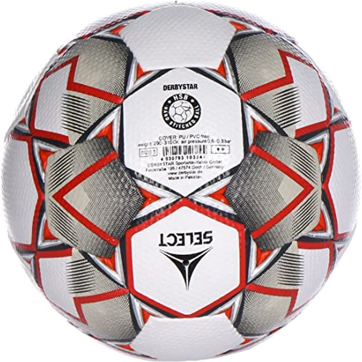 Derbystar Kinder Apus S-Light, 1158500093 Fußball, Weiss grau rot, 5 – Bild 2