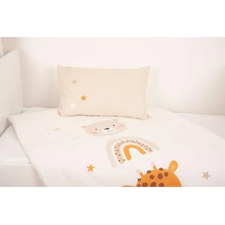 Herding babybest Little Friends Bettwäsche, Kopfkissenbezug 40 x 60 cm mit Hoteleinschlag, Bettbezug 100 x 135 cm, Mit Reißverschluss, 100% Baumwolle/Renforcé – Bild 5
