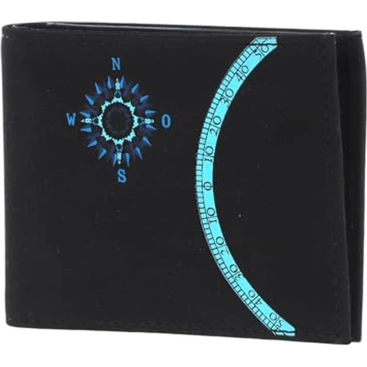 Oxmox Geldbörse New Cryptan RFID Protect Pocketbörse Windrose Print Cyan Black, Kinderportemonnaie wasserabweisend und langlebig – Bild 1