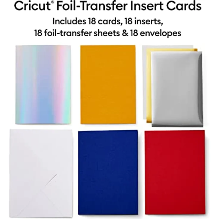 Cricut Folientransfereinsatzkarten | Feier | 8,9 cm x 12,4 cm (Cricut -Größe R10) | 18-Pack | Zur Verwendung mit Cricut Card Matte - 2x2 – Bild 2