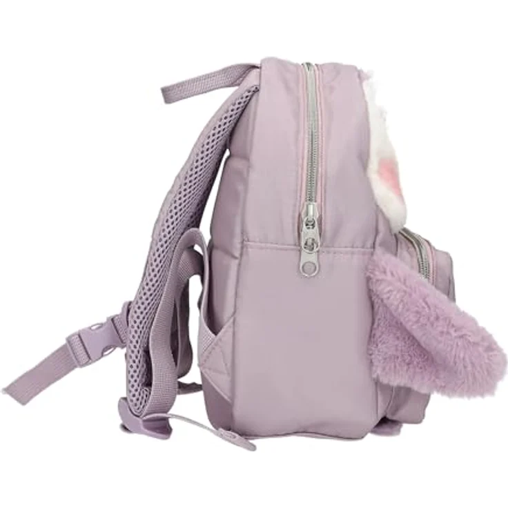Depesche 13159 Princess Mimi Penguin Rucksack in Flieder, mit Pinguin Motiv, Plüschfell, verstellbaren Trägern und geräumigem Hauptfach – Bild 3