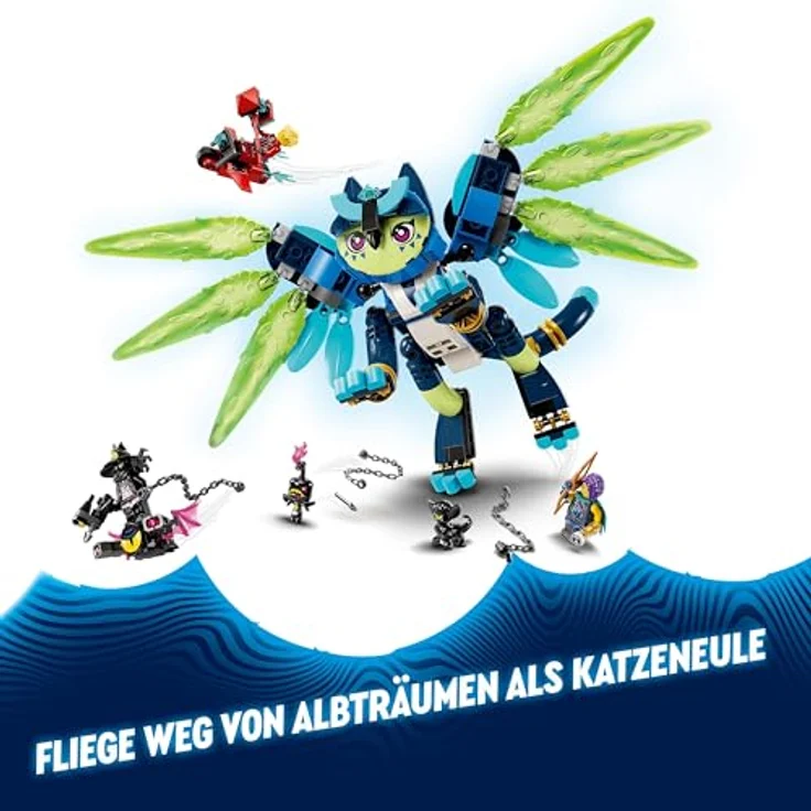 LEGO DREAMZzz Zoey und die Katzeneule Zian, Actionfiguren-Set mit Spielzeug-Katze für Kinder, Enthält baubares Fabelwesen, Figure und Nachtjäger, Geschenk für Mädchen und Jungen ab 9 Jahren 71476 – Bild 4