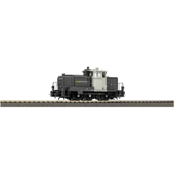 Piko H0 52970 H0 Diesellok BR 365 der RailAdventure, Druckvariante der V 60 als BR 345 in Epoche VI, LED-Beleuchtung und PluX22 Decoder, Zinkdruckgussrahmen, fünfpoliger Motor.